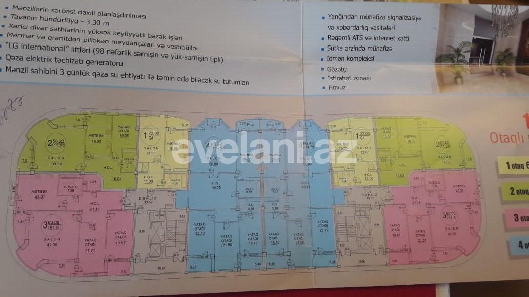 Sale, new building, 3 room, 162 m², Shah Ismail Khatai m.