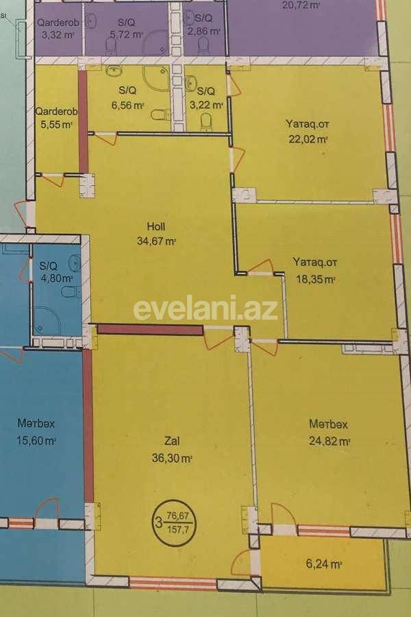 Satılır, yeni tikili, 3 otaqlı, 157 m², Gənclik m.