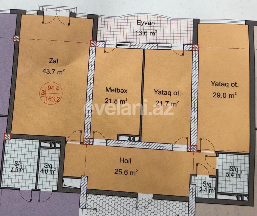 Satılır, yeni tikili, 3 otaqlı, 163 m², Nəsimi r.