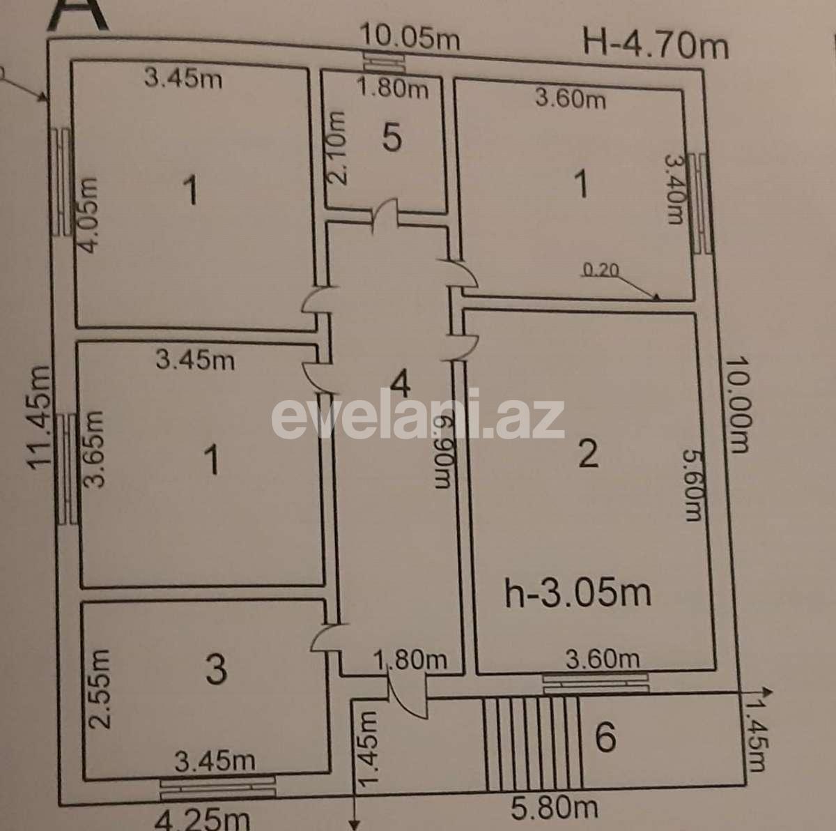 Satılır, həyət evi / bağ, 4 otaqlı, 115 m², Xətai r.