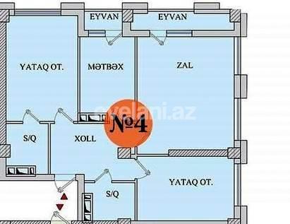 Satılır, yeni tikili, 3 otaqlı, 100 m², Qara Qarayev m.