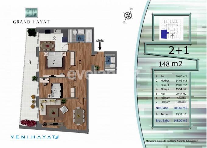 Satılır, yeni tikili, 3 otaqlı, 147 m², Yasamal r.
