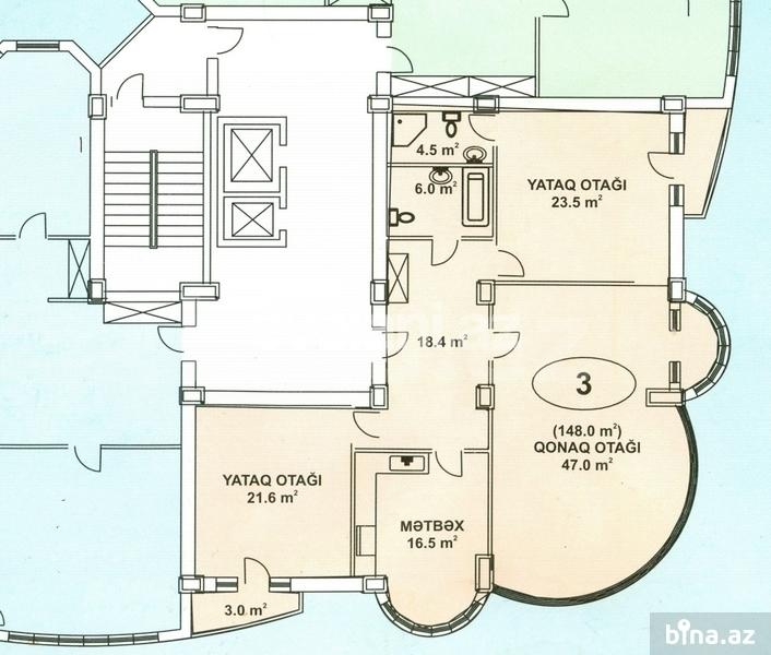 Satılır, yeni tikili, 3 otaqlı, 148 m², Şah İsmayıl Xətai m.