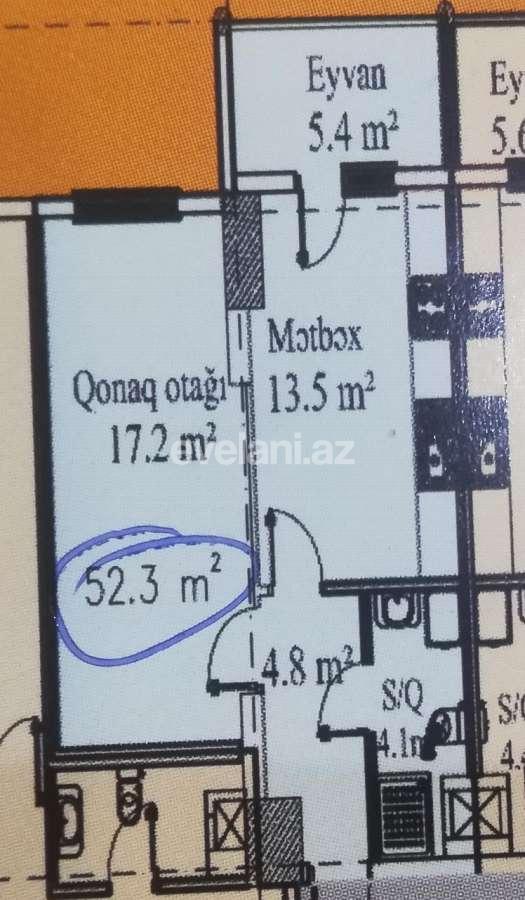 Satılır, yeni tikili, 1 otaqlı, 52 m², Şah İsmayıl Xətai m.