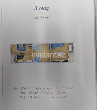 Satılır, yeni tikili, 3 otaqlı, 142 m², Nəsimi r.