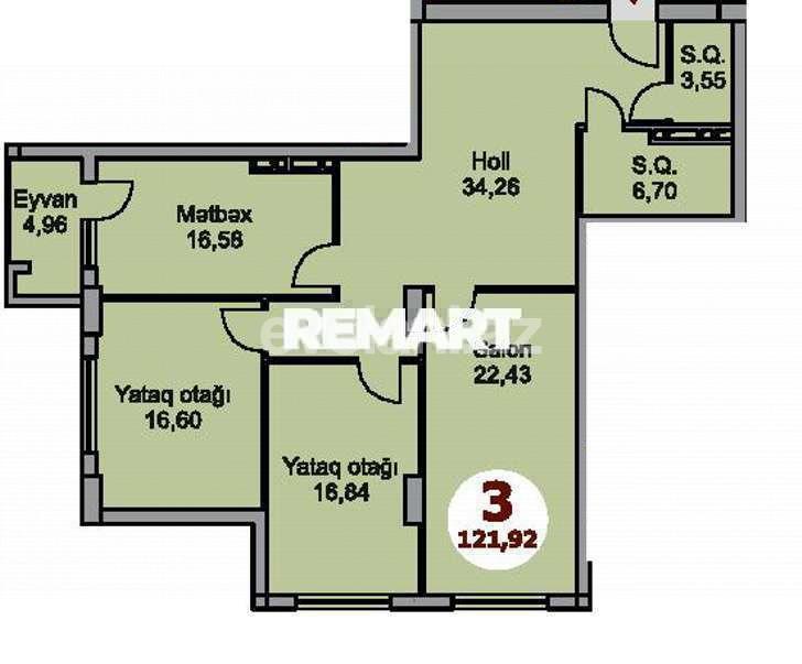 Satılır, yeni tikili, 3 otaqlı, 121 m², 28 may m.