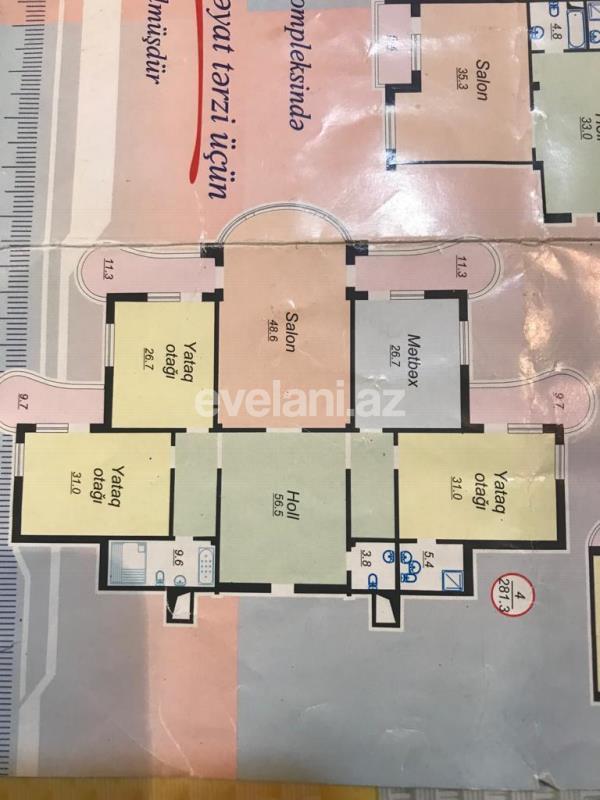 Продаётся, новостройка, 4-комнаты, 297 m², Элмляр Академиясы m.
