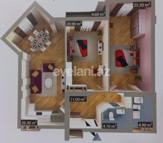 Satılır, yeni tikili, 3 otaqlı, 107.1 m², Gənclik m.