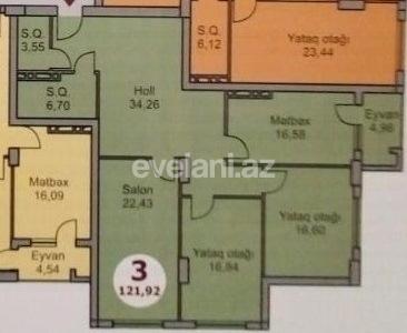 Продаётся, новостройка, 3-комнаты, 121.92 m², 28 мая m.