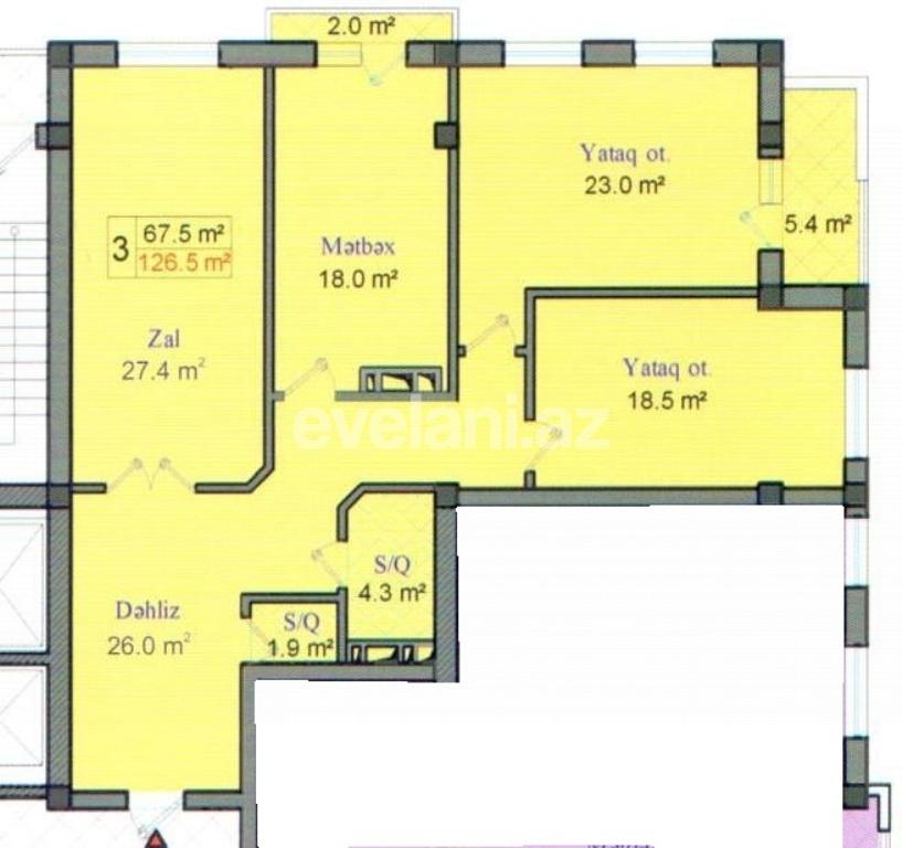 Satılır, yeni tikili, 3 otaqlı, 127 m², Nəsimi r.
