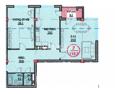 Satılır, yeni tikili, 2 otaqlı, 114 m², Nəriman Nərimanov m.