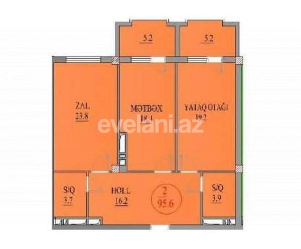 Sale, new building, 2 room, 96 m², Nariman Narimanov m.