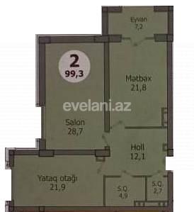 Satılır, yeni tikili, 2 otaqlı, 99.3 m², İçəri Şəhər m.