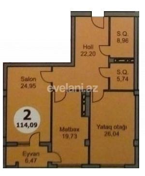 Satılır, yeni tikili, 2 otaqlı, 114.09 m², 28 may m.