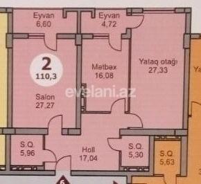 Satılır, yeni tikili, 2 otaqlı, 110.3 m², 28 may m.