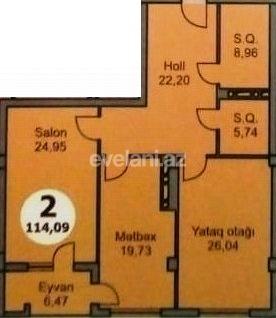 Sale, new building, 2 room, 114.09 m², 28 may m.