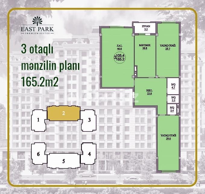 Satılır, yeni tikili, 3 otaqlı, 165 m², 28 may m.