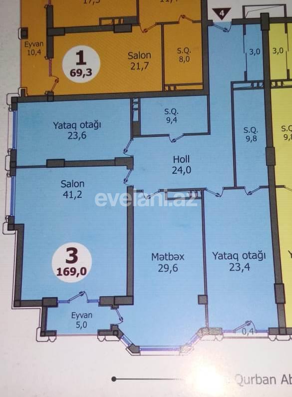 Продаётся, новостройка, 3-комнаты, 169 m², Баилова p.