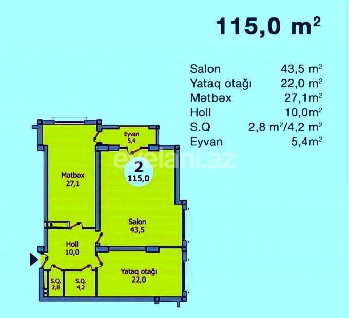 Satılır, yeni tikili, 2 otaqlı, 115 m², İçəri Şəhər m.