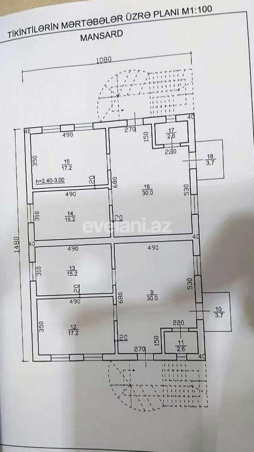 Продаётся, вилла, 12-комнаты, 280 m², Габала