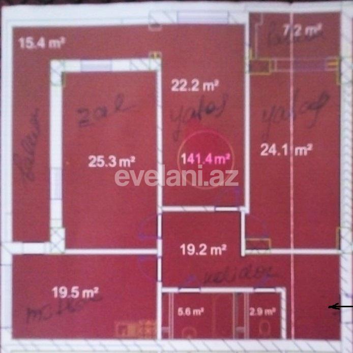 Продаётся, новостройка, 3-комнаты, 141.4 m², Хырдалан