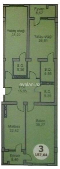 Satılır, yeni tikili, 3 otaqlı, 158 m², 28 may m.