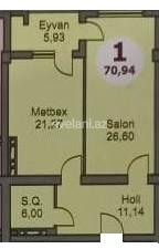 Sale, new building, 1 room, 71 m², 28 may m.