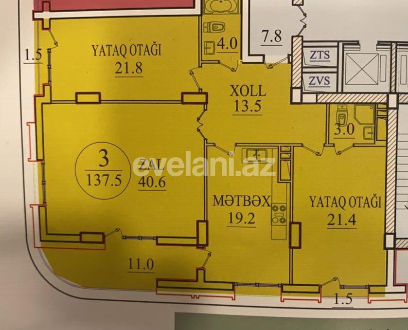 Satılır, yeni tikili, 3 otaqlı, 138 m², Nəsimi r.