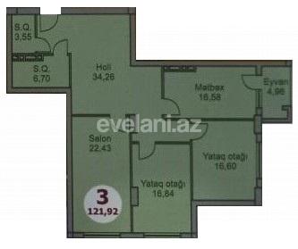 Satılır, yeni tikili, 3 otaqlı, 122 m², 28 may m.