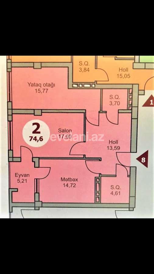 Satılır, yeni tikili, 2 otaqlı, 70 m², Nəriman Nərimanov m.