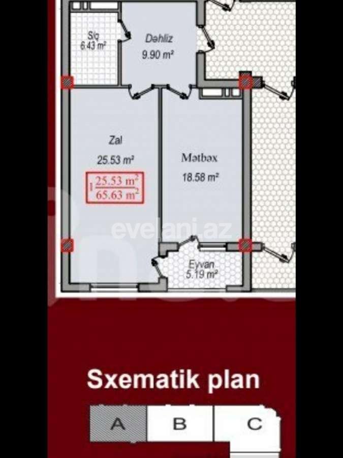 Satılır, yeni tikili, 2 otaqlı, 70 m², Nərimanov r.