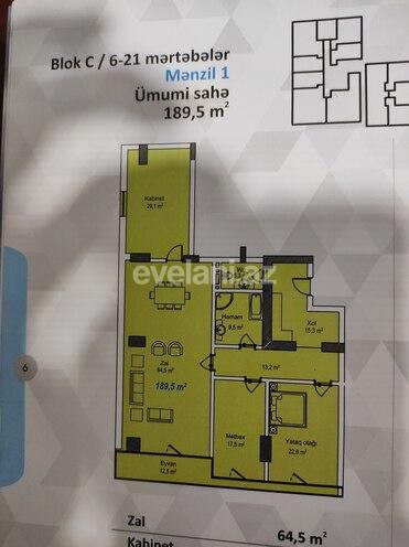 Sale, new building, 3 room, 190 m², Shah Ismail Khatai m.