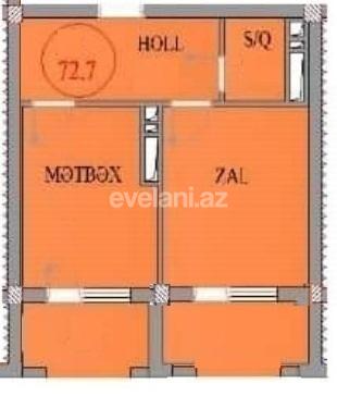 Satılır, yeni tikili, 1 otaqlı, 72.7 m², Nəriman Nərimanov m.