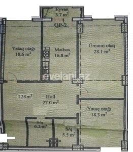 Продаётся, новостройка, 3-комнаты, 127.8 m², Баку, Насиминский r, Гянджлик m.