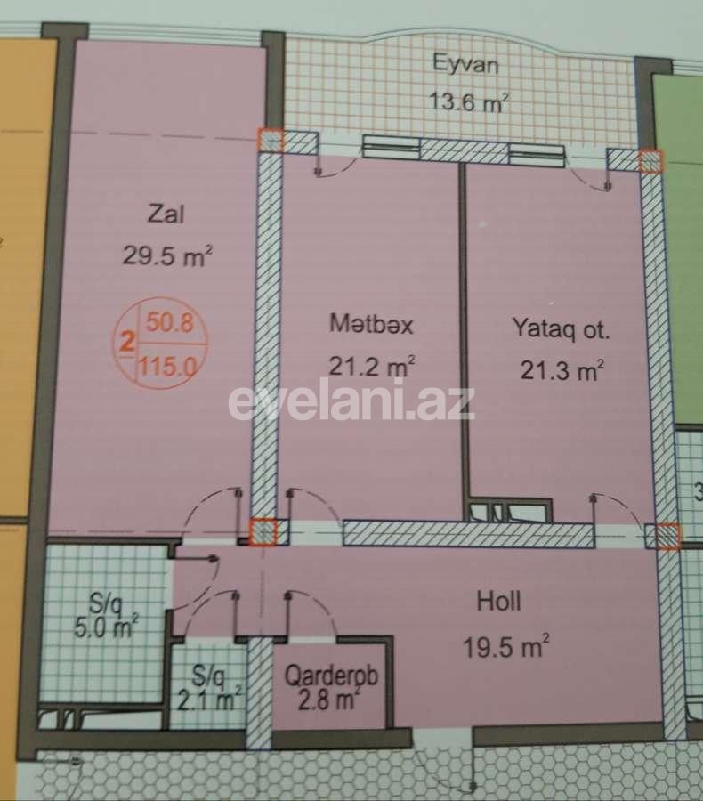 Продаётся, новостройка, 2-комнаты, 115 m², Баку, Насиминский r.