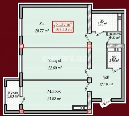 Satılır, yeni tikili, 3 otaqlı, 110 m², Bakı, Binəqədi r.