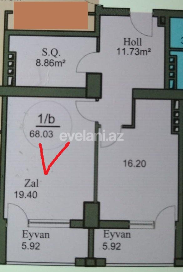 Продаётся, новостройка, 1-комнаты, 68.03 m², Баку, Наримановский r, Нариман Нариманов m.
