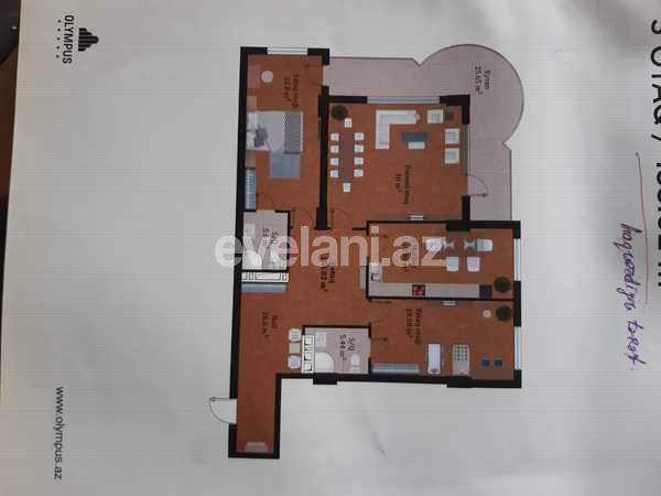 Satılır, yeni tikili, 3 otaqlı, 159 m², Bakı, Yasamal r, Elmlər Akademiyası m.