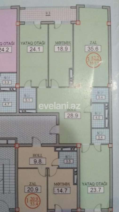 Sale, new building, 3 room, 161.1 m², Baku, Narimanov r, Ganjlik m.