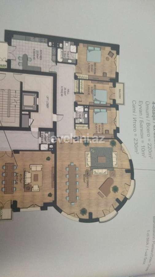 Sale, new building, 4 room, 230 m², Baku, Khatai r, Shah Ismail Khatai m.