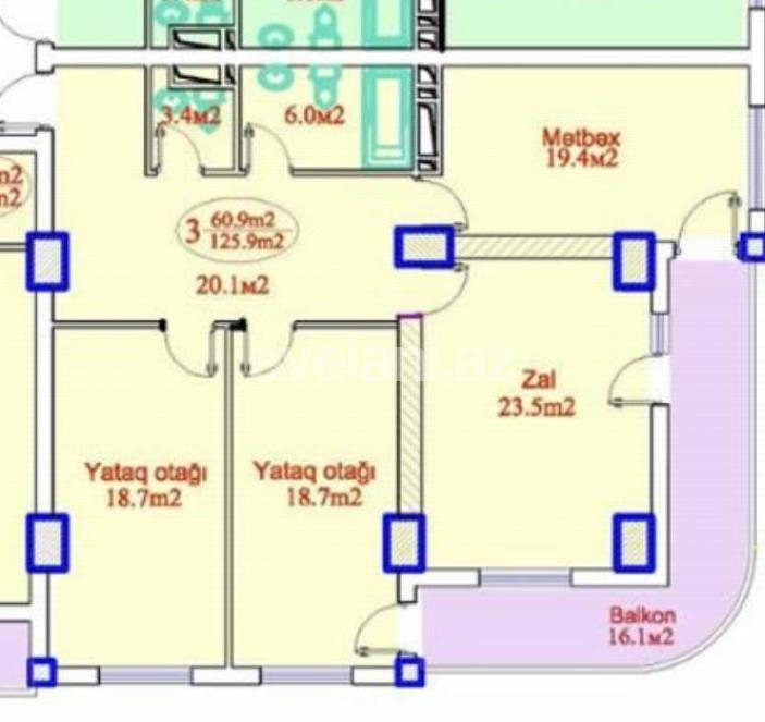 Satılır, yeni tikili, 3 otaqlı, 126 m², Xırdalan