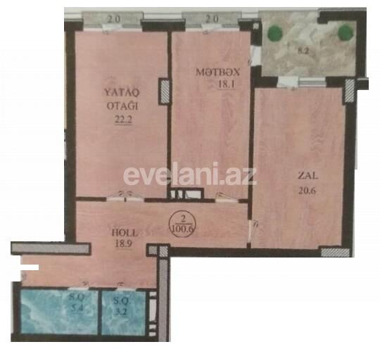 Satılır, yeni tikili, 2 otaqlı, 100.6 m², Bakı, Nərimanov r.