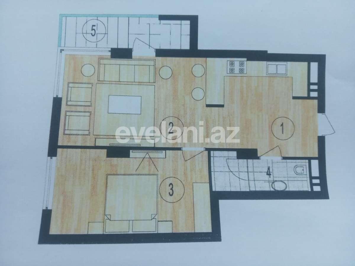 Sale, new building, 2 room, 63 m², Baku, Sabail r, Bayil d.