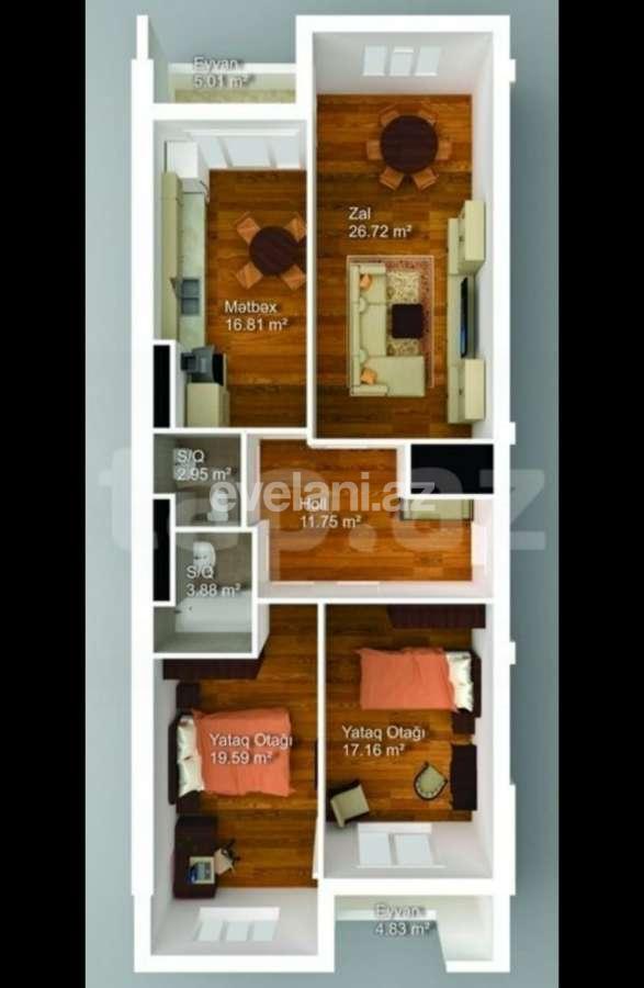 Satılır, yeni tikili, 3 otaqlı, 126 m², Bakı, Xətai r, Həzi Aslanov q.