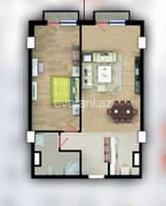 Satılır, yeni tikili, 2 otaqlı, 62 m², Bakı, Binəqədi r, Dərnəgül q.