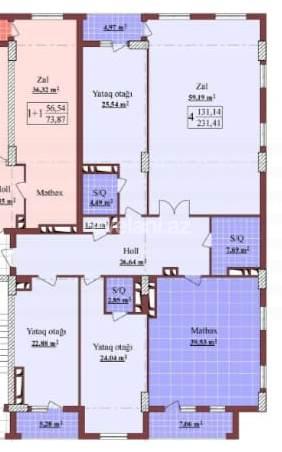 Satılır, yeni tikili, 4 otaqlı, 231 m², Bakı, Nəsimi r, Nəsimi m.