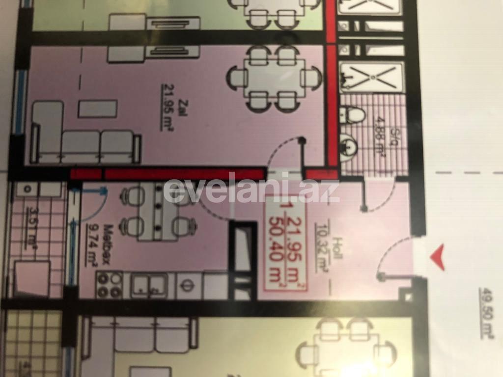 Satılır, yeni tikili, 2 otaqlı, 54 m², Bakı, Xətai r, Həzi Aslanov q, Həzi Aslanov m.