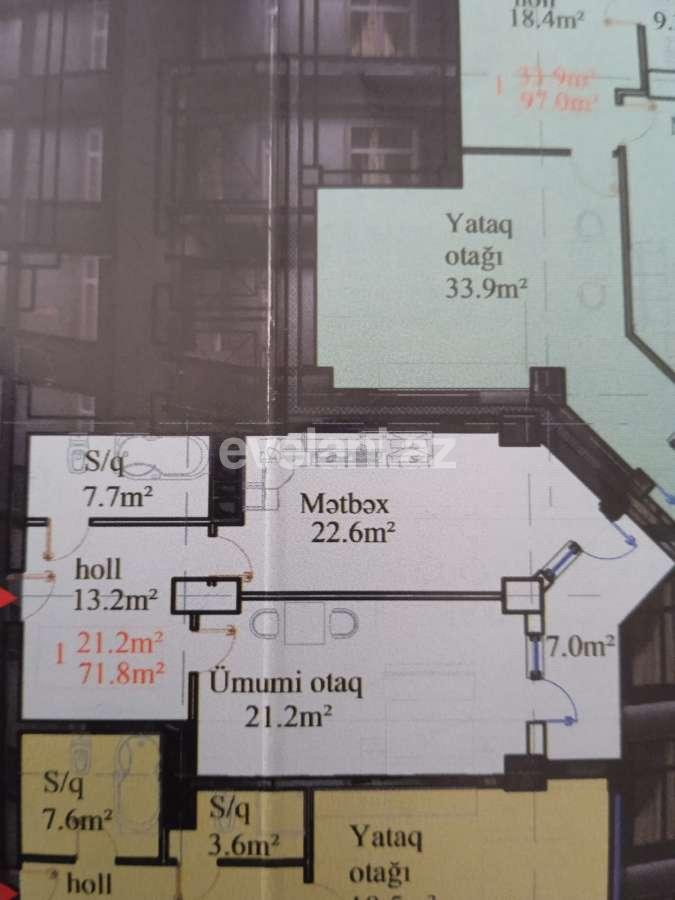 Satılır, yeni tikili, 1 otaqlı, 72 m², Bakı, Nizami r.