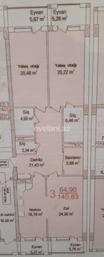 Продаётся, новостройка, 3-комнаты, 145.63 m², Баку, Ясамальский r, Ени Ясамал p.