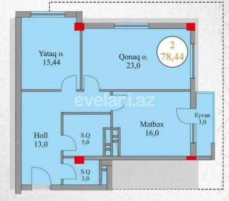 Satılır, yeni tikili, 2 otaqlı, 79 m², Bakı, Nərimanov r, Gənclik m.